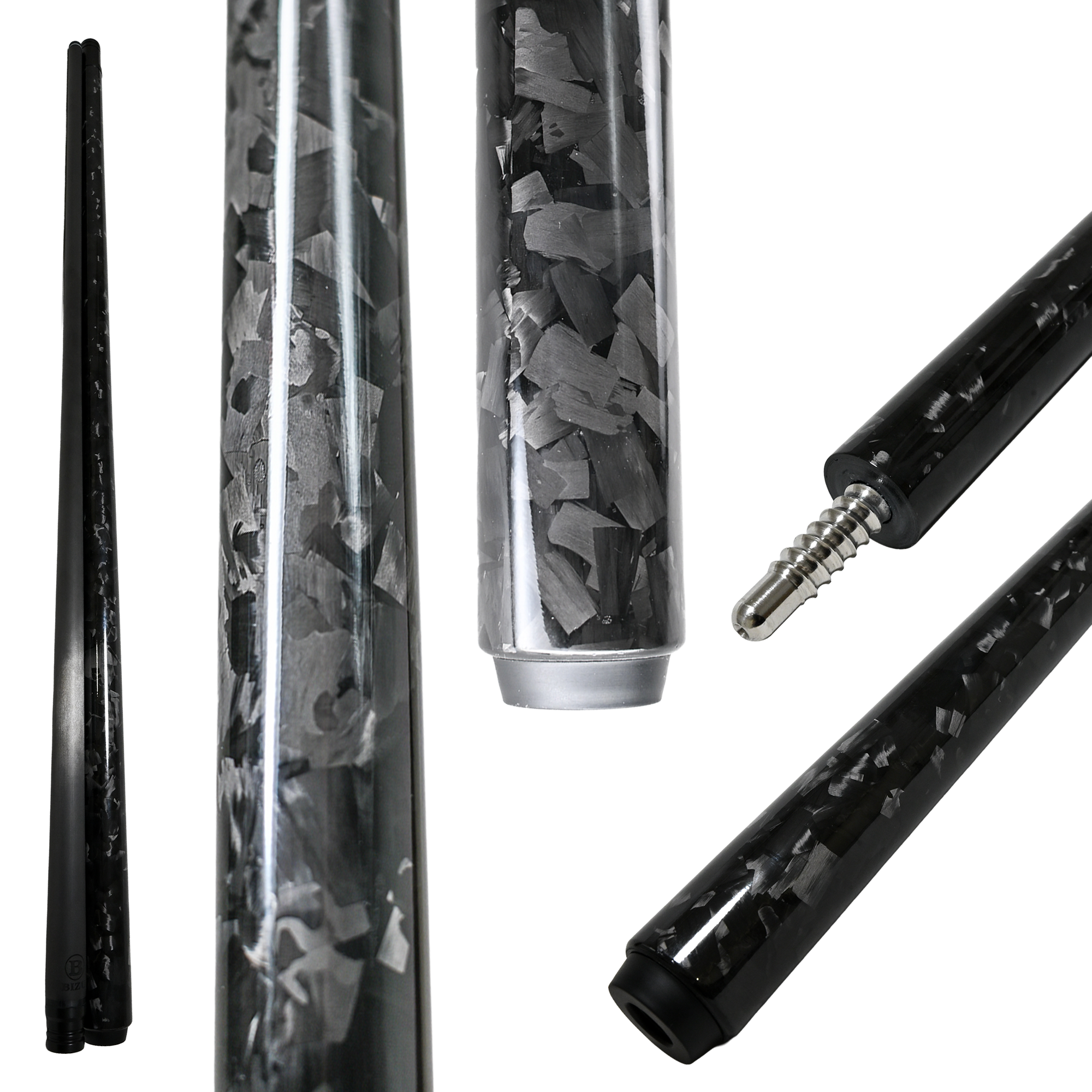 BIZU MARS IMPACT カーボンファイバー プールキュー - ブラック ダークナイト